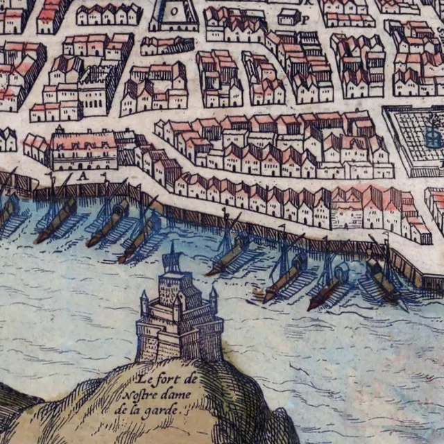 Reproduction d'un plan ancien de Marseille (1645) 2