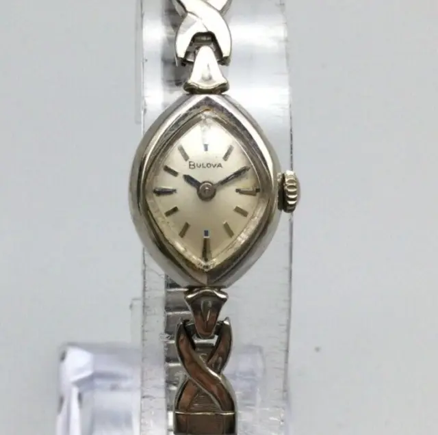 Vintage Bulova Watch Women 10K Rolled Gold Plated 1973 Oval Dial Manual Wind