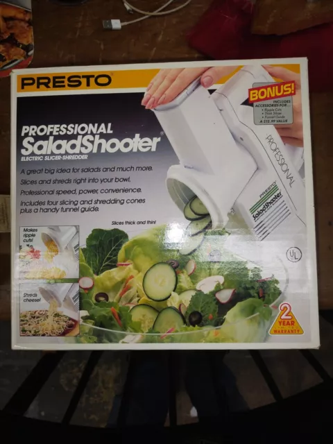 Presto Professional Salad Shooter Slicer Cutter 120V Model 02910 Motor Tested