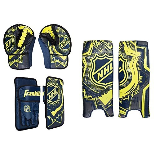 Street Hockey Goalie Pads Set Youth Mini Junior Blocker Glove Adjustable Straps Street Hockey Goalie Pads Set Youth Mini Junior Blocker Glove Adjustable Straps