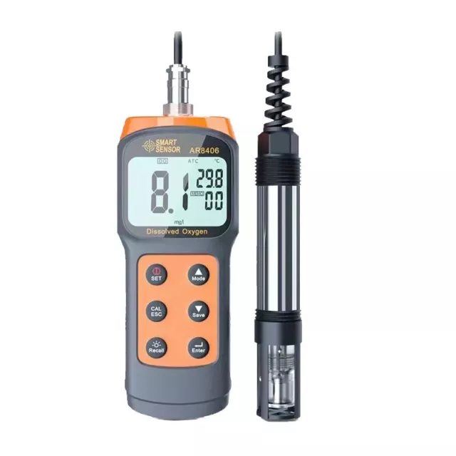 Smart Sensor AR8406 Digital Dissolved Oxygen Meter High Accuracy 0.0-30.0 mg/L