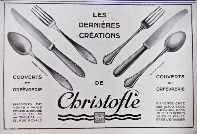 1928 Christofle Press Advertisement Last Covered Creations And Goldsmithing