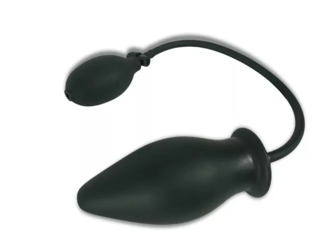 Plug Gonflable dilatation anal XXL noir avec pompe Diamètre 8 cm MAX plug gode