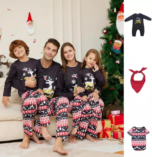 2024 JAL Pijamas De Navidad Familiares A Juego Verde Talla M Regalo De Navidad