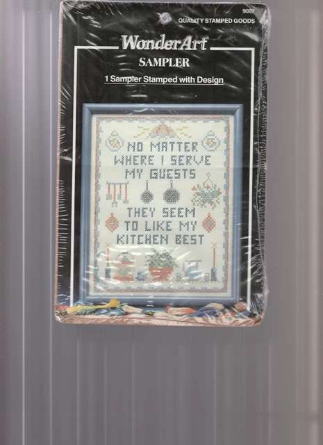 Wonder Art Sampler 11 X 14 Diseño Estampado Cocina Invitados 9007 Bordado