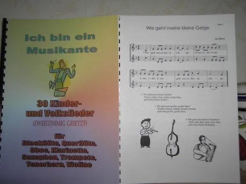 Noten - 30 Kinderlieder für Geige - zweistimmig