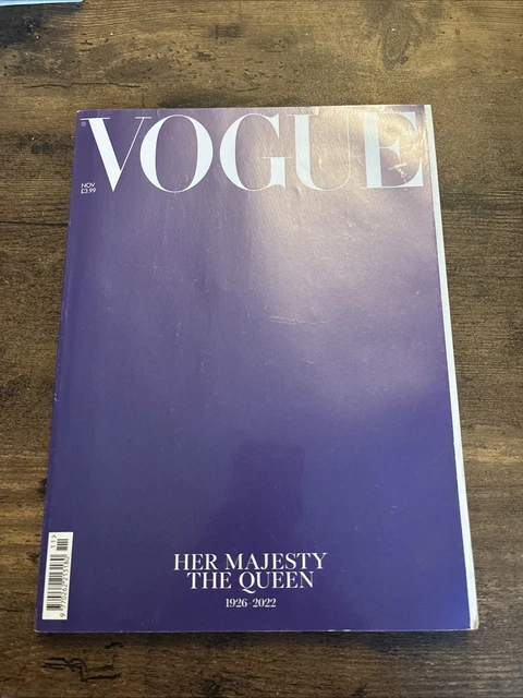 VOGUE MAGAZINE: NOVEMBER 2022 UK. Her Majesty The Queen 1926-2022
