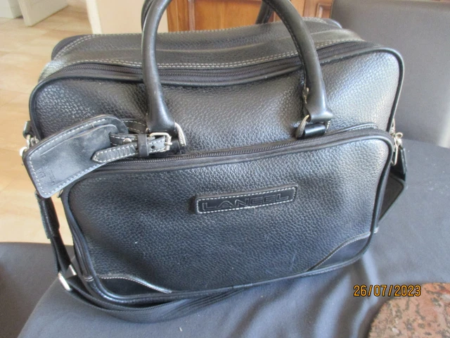 Lancel - Sac De Voyage Cabine Ordinateur Lancel Noir Vintage ....