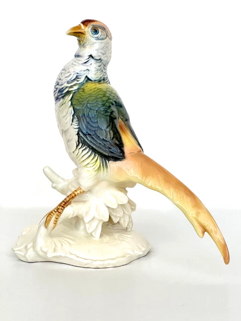 Bird Ceramic Karl Ens Pheasant Antique 1900-1920s Figurine Statue Volkstedt