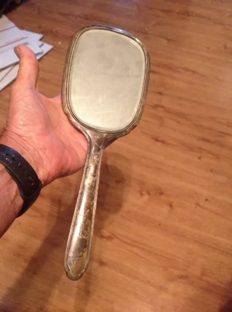 Vintage Sterling Silver Hand Mirror