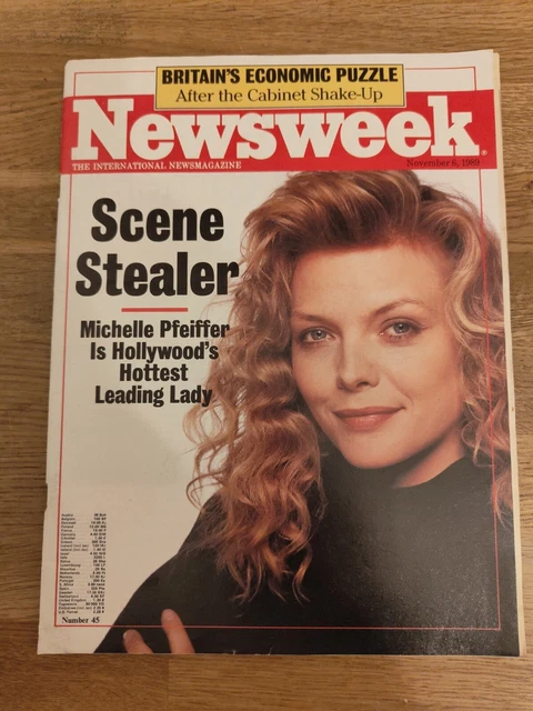 MAGAZINE - NEWSWEEK Nov 6th 1989 Scene Stealer Michelle Pfeiffer Cover ...