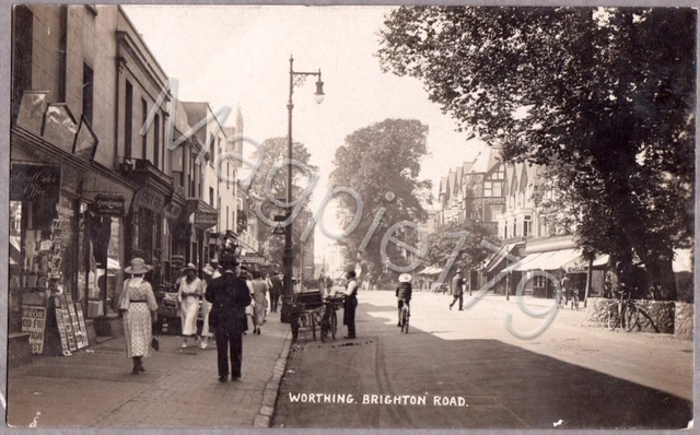 Sussex c. 1920 RPPC Brighton Road Worthing