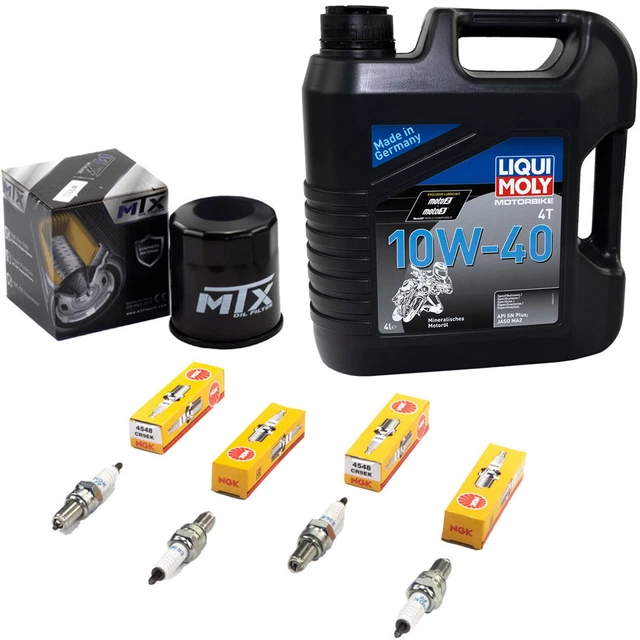 KIT HUILE 4L Entretien pour Yamaha YZF-R1 RN12 2004-2006 Filtre à Air