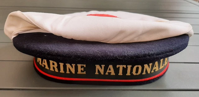 Bachi (bonnet De Marin) Type 1940 Marine Nationale T55 - Original D'après-guerre - Ancre Tissée Jaune