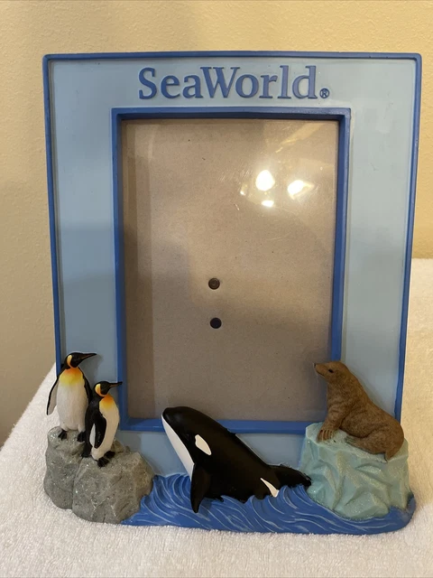 Seaworld Blue Shamu, Penguin, and Sea Lion 3D Picture Frame
