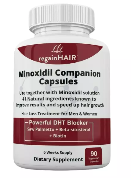 Hair Regrowth Capsules DHT Blocker Use with 5% Minoxidil 4 Better Faster Results