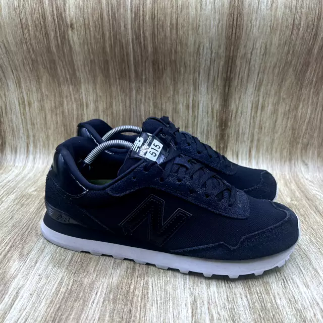 New Balance 515 Black White Casual Shoes Sneakers Suede Women's Size 8
