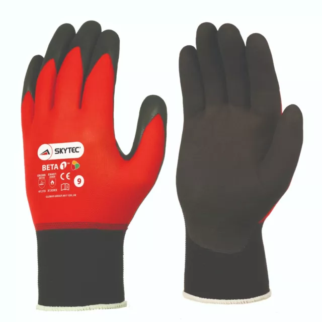 Skytec Beta 1 Lightweight Oily/Dry Grip Palm Flexible Men's Work Safety Gloves