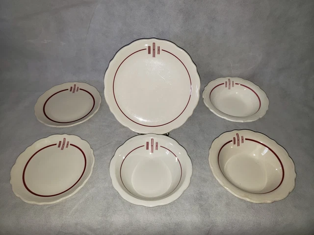Vtg Syracuse Jackson China ROANOKE MEMORIAL HOSPITAL Restaurant Ware PLATE BOWL
