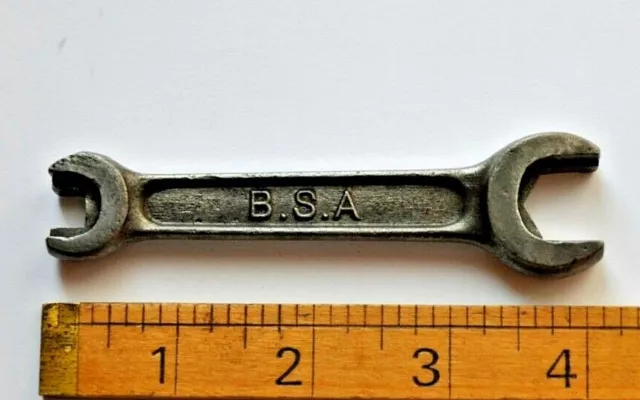 Vintage BSA Spanner - bike 4 way multi spanner - Rifles Logo