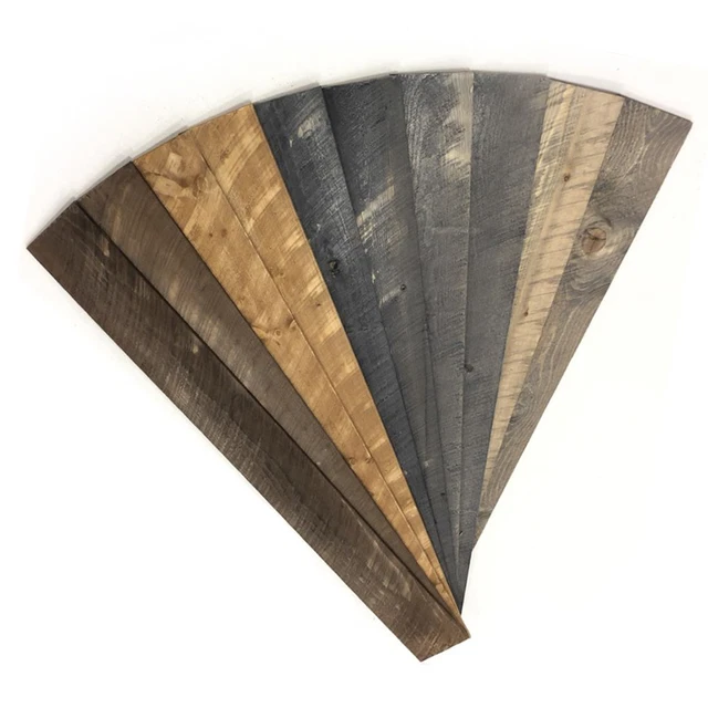 18 Sqft Rustic Reclaimed Barn Wood Wall In A Box Planks, Mixed Tones (Open Box)