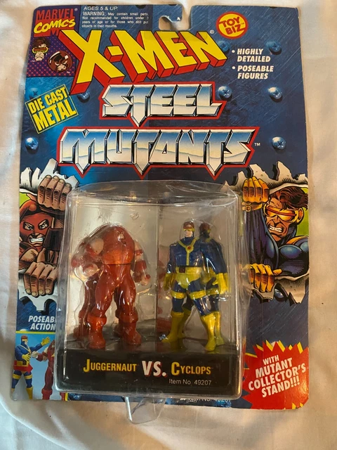 X-Men Steel Mutants Die Cast Metal Juggernaut VS Cyclops