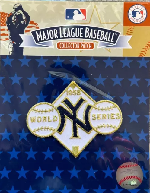 1958 World Series New York Yankees Official Mlb Baseball Patch Mint In Package