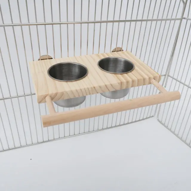 Bird Feeding Dish Cups Clamp Holder Hanging Feeder Bowls Parrot Food Bowl Cage