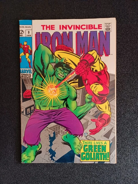 The Invincible Iron Man 9 Green Goliath HIGH GRADE VF comic 1968