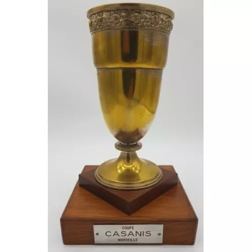 Trophée coupe art déco championnat de pétanque Casanis Marseille Années 1930