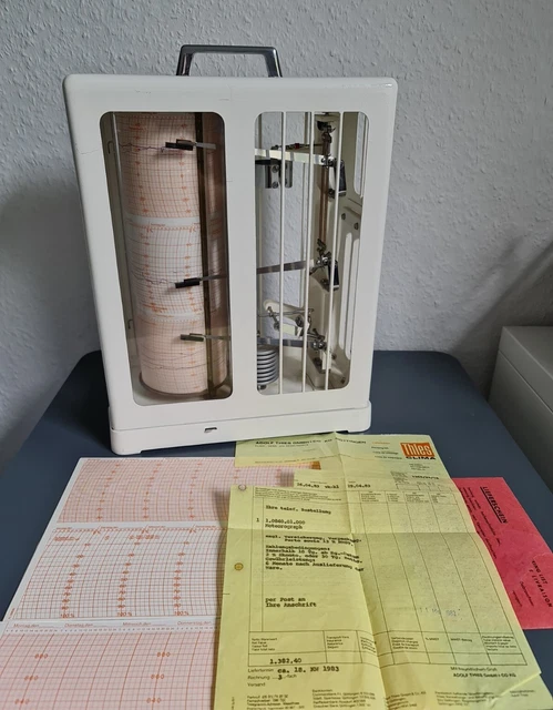 Meteorograph Barograph Thies 253 Barometer Trommelschreiber Wetterstation