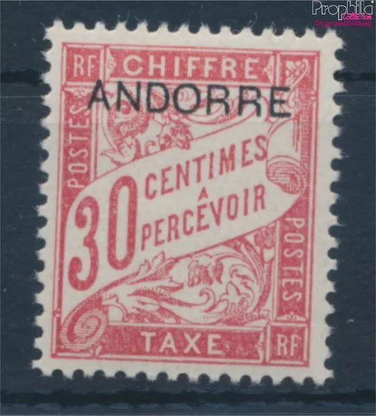 Briefmarken Andorra - Französische Post 1931 Mi P3 postfrisch (10363042