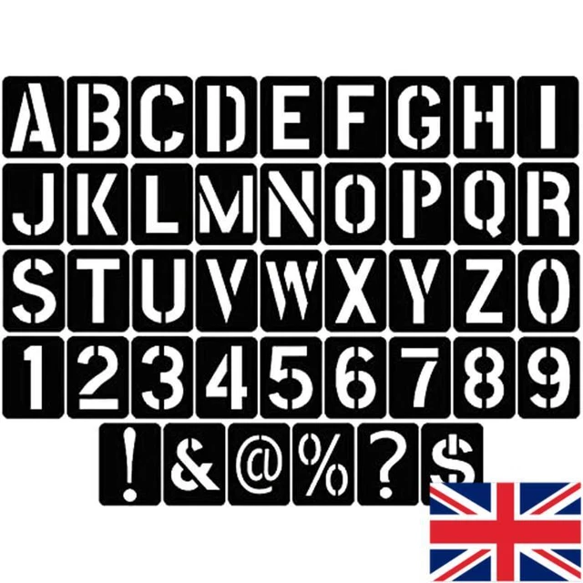 42PCS ALPHABET LETTER Stencils Plastic Alphabet Number Drawing Template