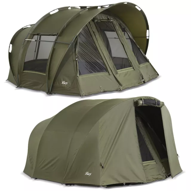 Lucx® Bivvy + piel de invierno "Leopard" 2 hombres tienda de pesca + carpa de carpa carpa carpa