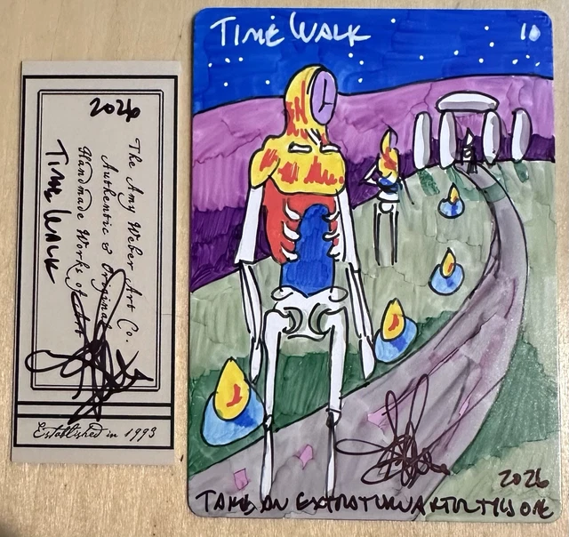 MTG ARTIST TIME Walk Sketch Drawing Blank Card Amy Weber $102.36