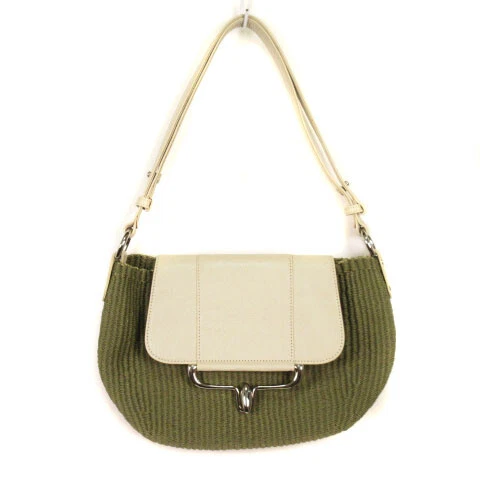 Tofu Roadstone Loadstone Bag One Shoulder Basket Leather Green Khaki  Women