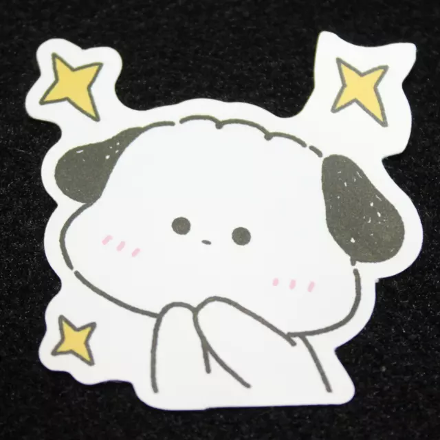 Puppy Dog Awe Sparkle Stars Cute Chibi Kawaii Sticker