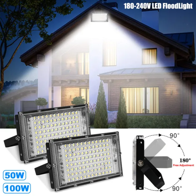50W 100W LED Fluter Wasserdicht Außenlampe Strahler Flutlicht Scheinwerfer Weiß