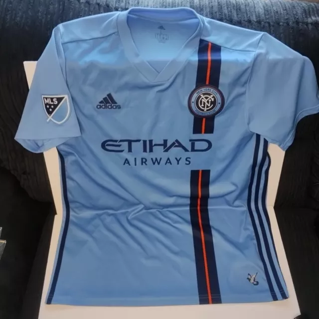 Adidas New York City Shirt Large Football Jersey MLS 2018/19 Home Blue