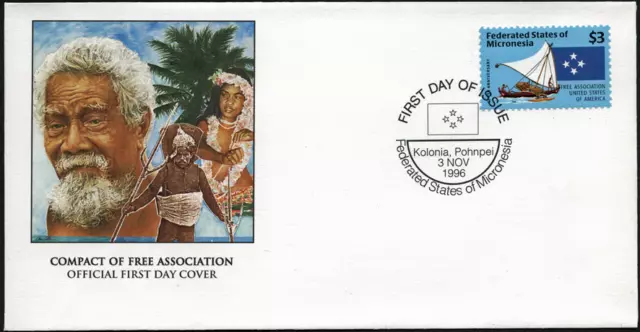 Mikronesien 1996 "Assoziation mit den USA" Segelschiff, MiNr 528 joint issue