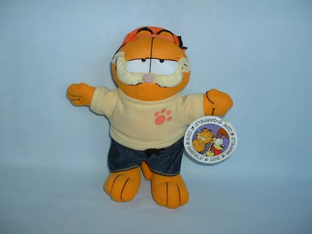 GARFIELD THE CAT 8.5" Cuddly Soft Plush Toy With Tag (& FRIENDS/JIM DAVIS/MOVIE)