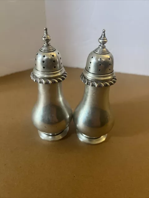 Antique Sterling Silver Salt Shaker & Pepper Shakers M. FRED HIRSCH Co Kent 1505