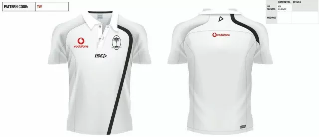 Fiji Rugby ISC Players White Polo Shirt Sizes S-5XL! Fiji Rugby!