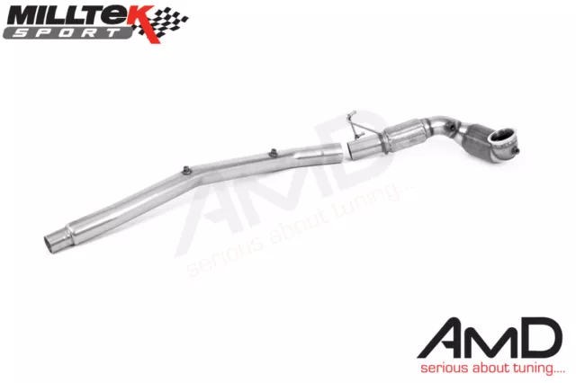 Milltek Golf R OPF GPF Large Bore Downpipe Sports Cat Exhaust 8Y SSXVW637