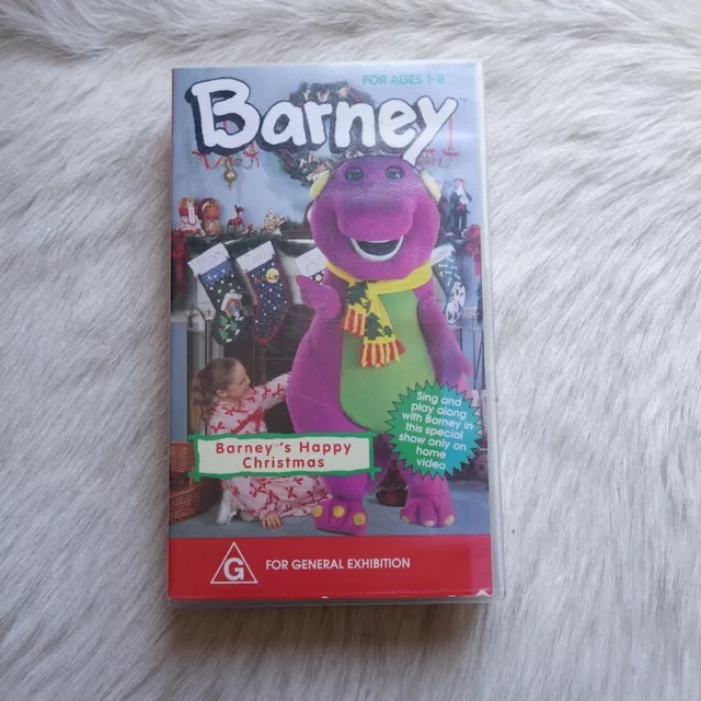 VINTAGE BARNEY HAPPY Christmas VHS Vtg Barney Tv Show VHS Vintage ...