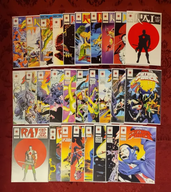Rai 0 1-26 + Companion Valiant Comics 1992 Lot Of 28 Future Force 1st Bloodshot