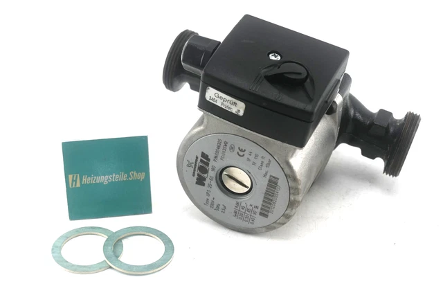 Produktbild von Fafeicy Umwälzpumpe Heizung 3-stufig – 180 Mm, 6 M Förderhöhe, 65 L/min – 46/67/100 W, Inkl. 1″ Auf 3/4″ Adapter