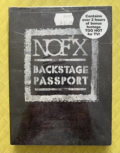 NOFX BACKSTAGE PASSPORT Double Disc DVD TV Series 2009 NR Bonus