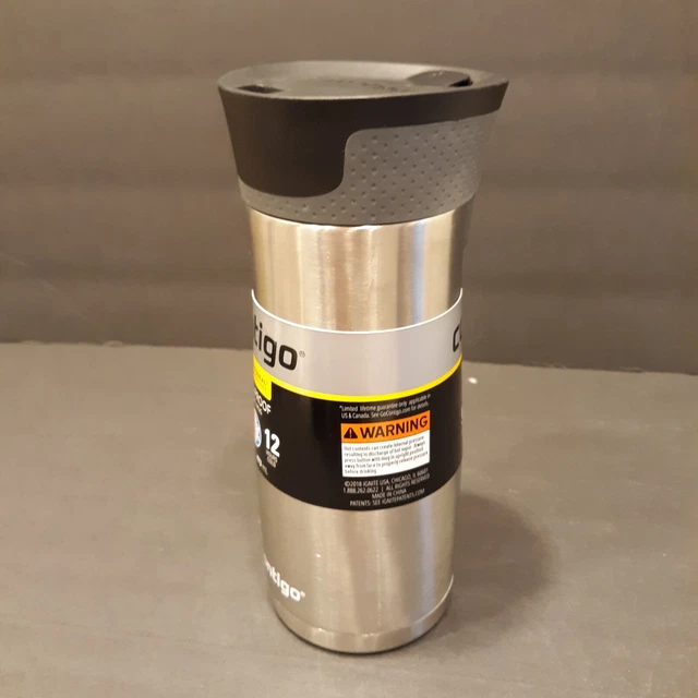 NEW Contigo Autoseal Spill-proof Travel Mug West Loop 2.0 16oz Silver Insulated 3