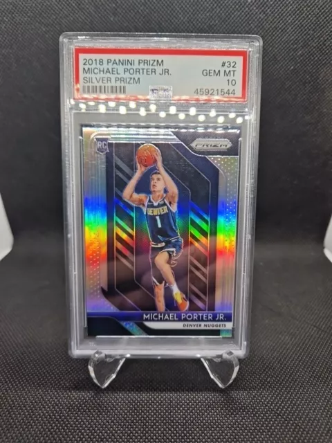 2018-19 Panini Silver Prizm #32 Michael Porter Jr. Nuggets RC Rookie PSA 10